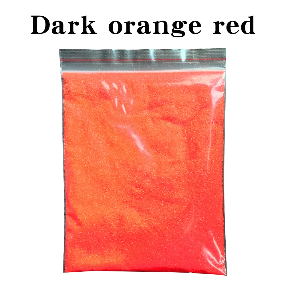 Dark Orange Red Glitter Powder Shiny Pigment 50g/pack for Christmas Arts Crafts Candle Crystal Ball Leather Furniture