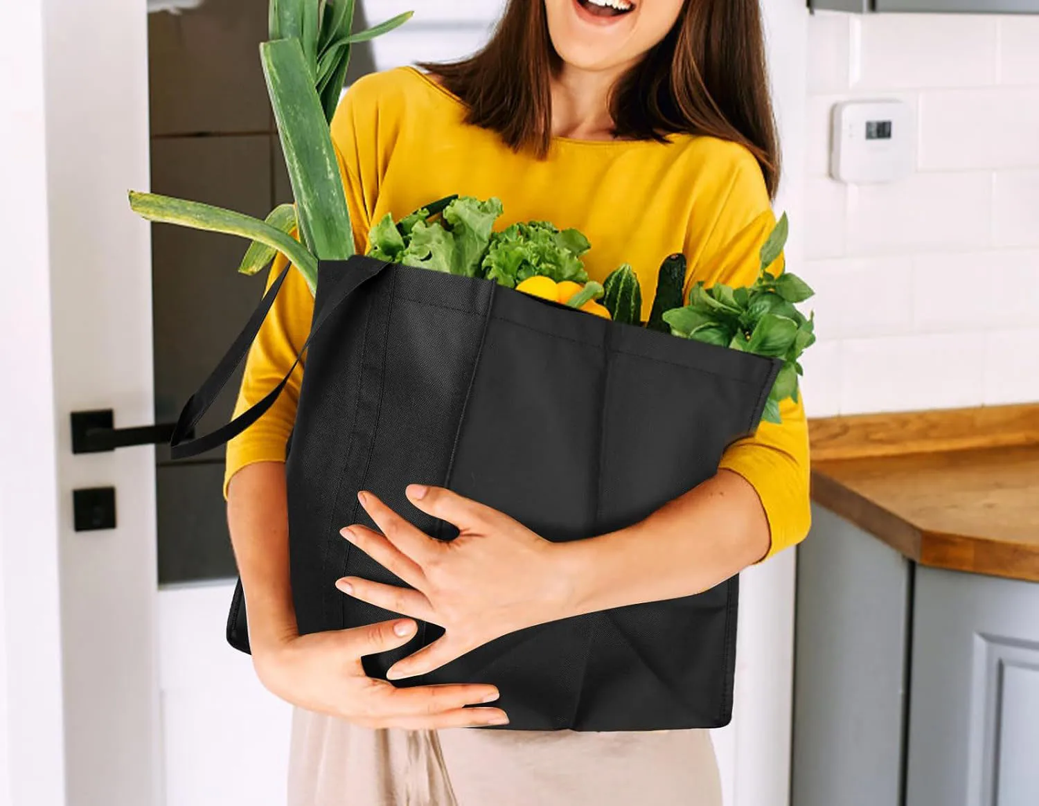 Custom Eco Friendly Grocery Shopping Clothes Foldable Reusable Bag Spunbond Large Non-Woven Non Woven Bag