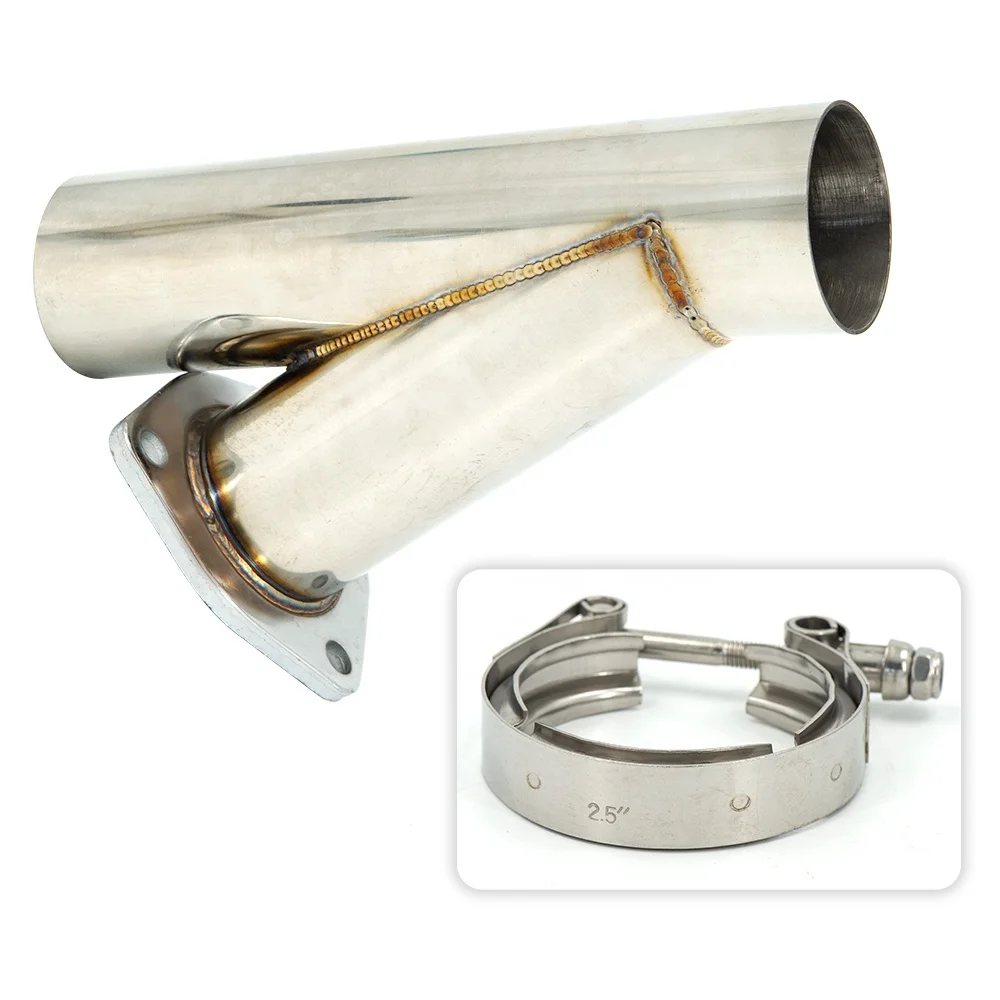 2.5 inch flexible DOUBLE CONTROL exhaust pipe 304 stainless steel type y with remote button PP-DKY25R