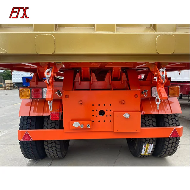 40t, 60t, 80t dump semi-trailer truck, 3-axle 4-axle 6-axle, U-shaped dump semi-trailer tractor, hydraulic mining truck