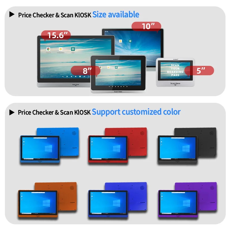 XTIOT XT802C GS1 DataMatrix 4G 64G PoE Touchable POS price checker machine order here POS