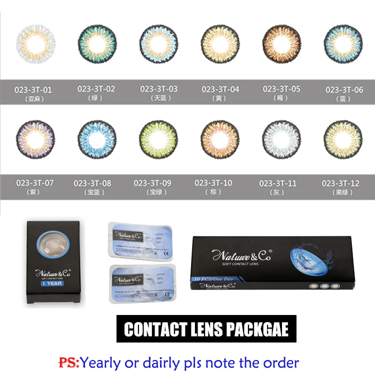 F Series Factory customize soft color contact solution lens Women Beautiful Hot Sale eye