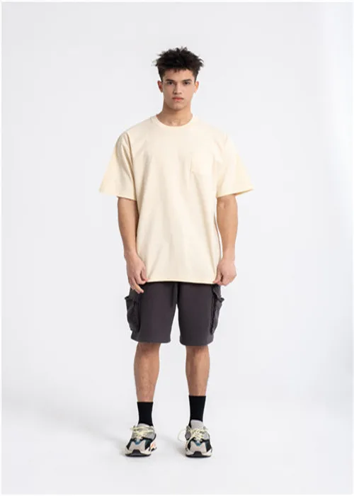 Short sleeve Japanese solid color T-shirt for men