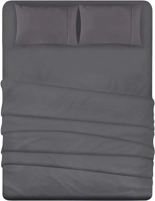 Dark color 100% polyester weave soild dyed brushed fabric  90gsm microfiber sheet set fabric for bed sheets home textile