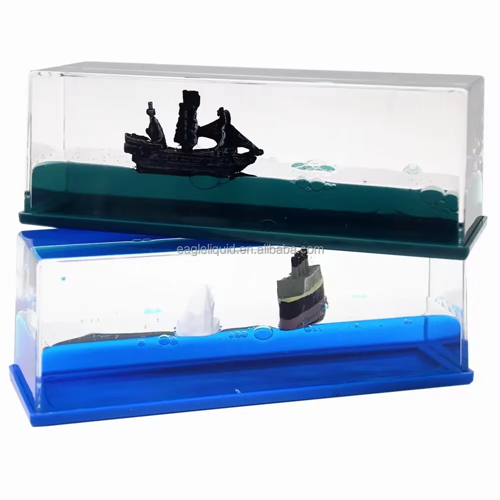 Floating Mini Black Water Ghost Pirate Ship Drift Bottle for Sale Unsinkable Cruise Ship Model Decoration Desk Toy Gifts