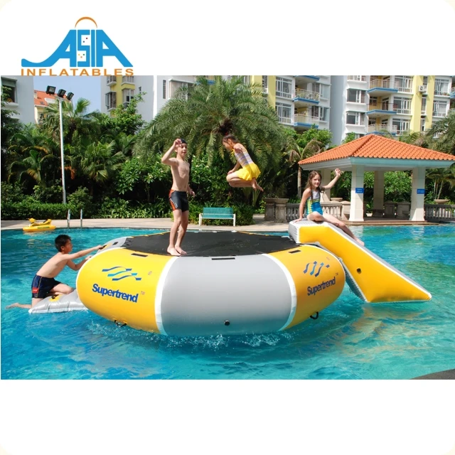 Swimming Pool Floating Toys / Inflatable Water Trampoline Toy For Kids
