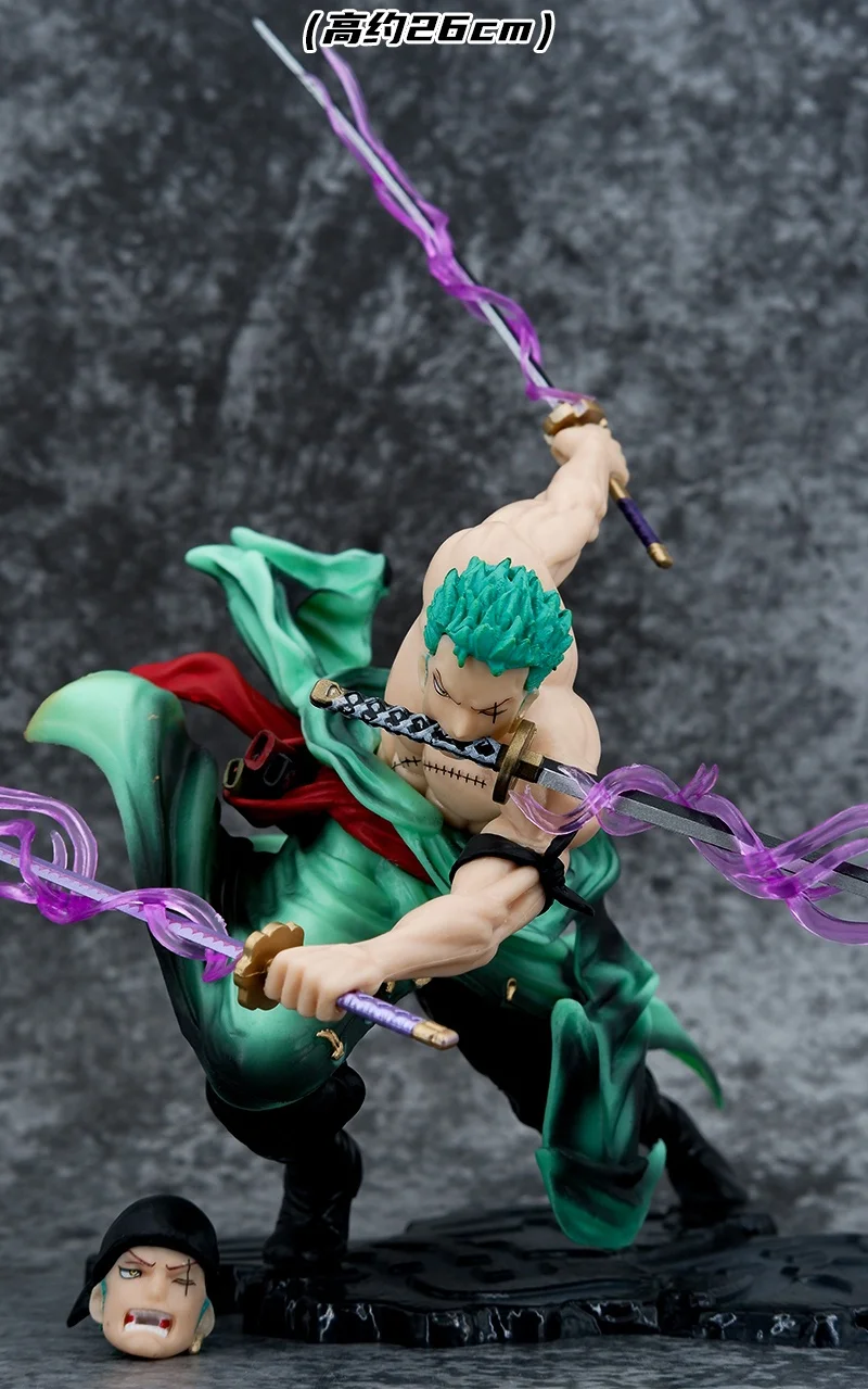 Hot Sale Wholesale custom anime figure roronoa zoro three knife flow solon anime figure