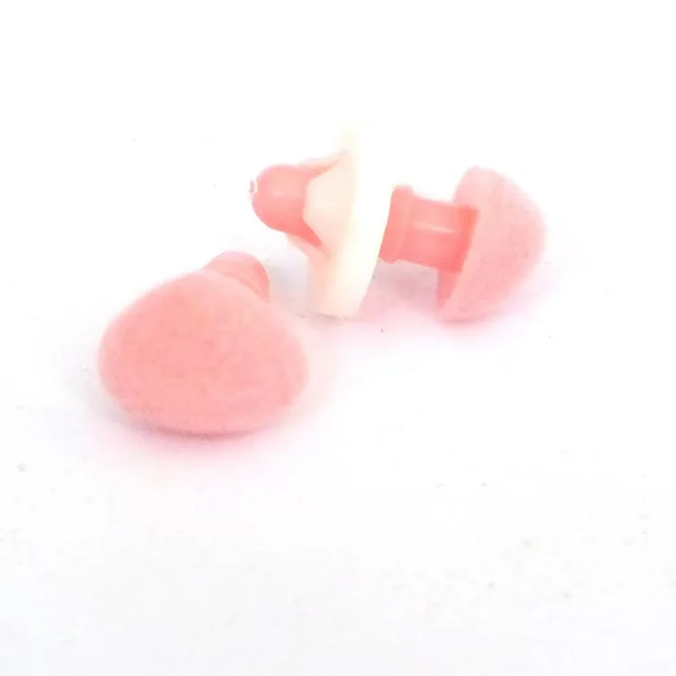 Pink color toy accessories ABS plastic toy noses with hand pressed washer  for stuffed toy