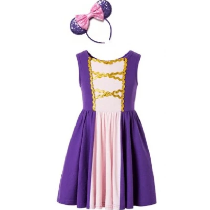 Minnie  Dress for Girls Christmas Dress Dots Sleeveless Kids Birthday Party Dresses Cute Baby Girls Costume Send Hairband mouse