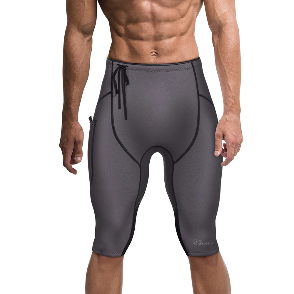Ultra Stretch Neoprene Wetsuits Pants Snorkeling Black Surf Shorts Men with Pocket