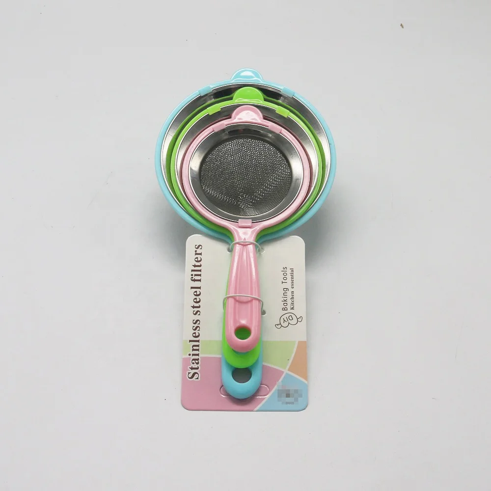 Stainless Steel Sieve Mesh Strainer Stainless Steel Sieves With Plastic Handle