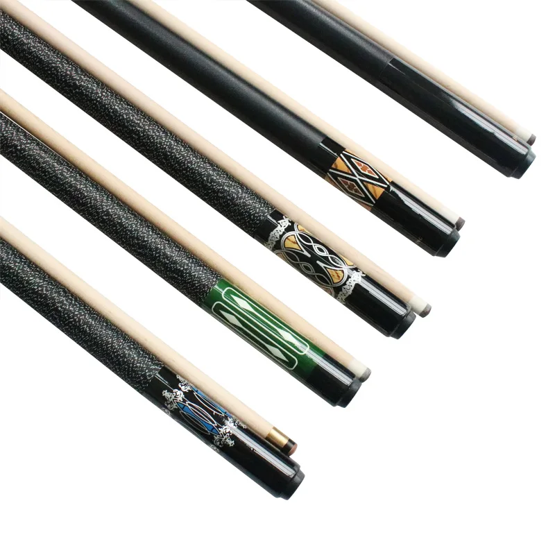 57inch White Wood Billiard Pool Cue Sticks in Green Watersticker