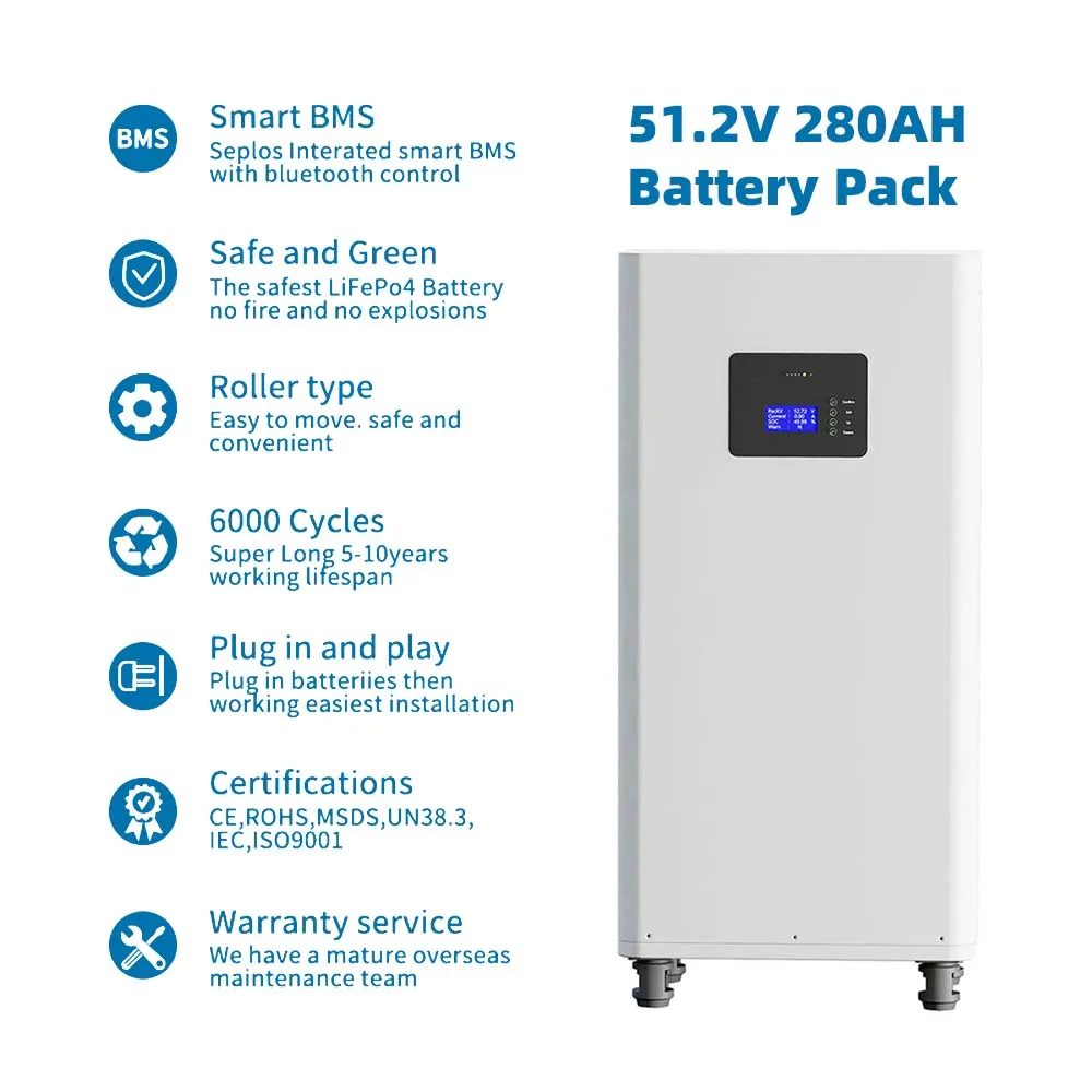 EU Stock High Quality Brand New Standing Seplos 15Kwh Battery Box Mason 51.2V 280Ah Diy Kit For 48V Energy Storage System