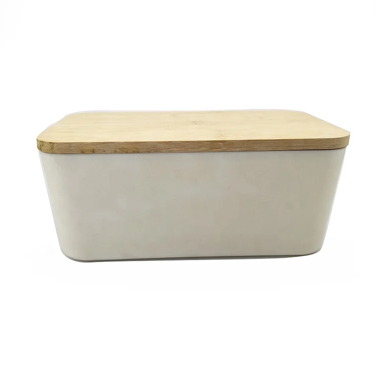 Эко-дружественных 1 слой для хранения еды кукурузы волокно Ланч-бокс с бамбуковой крышкой