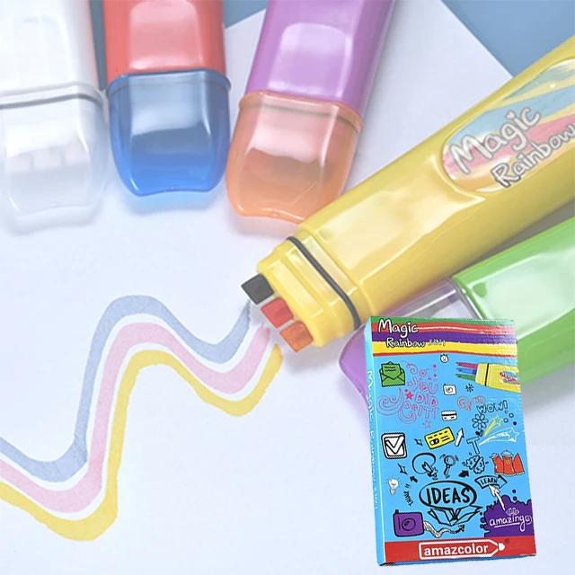 Hot selling three-line pen magic pen marker set with custom logo for children
