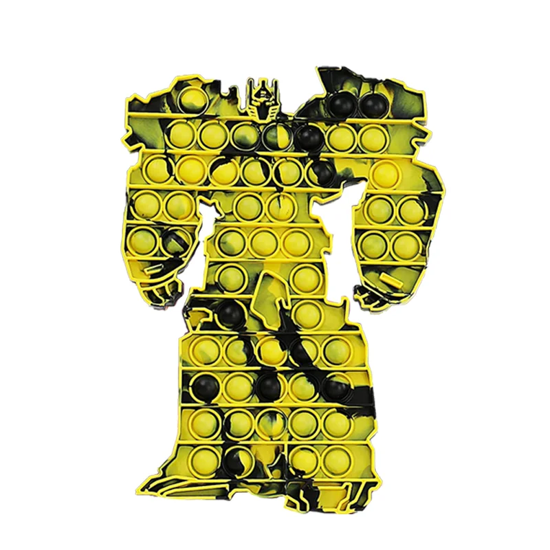 2021 Wholesale Anime Robot toys Silicone Push it Bubble educational toys Decompression Anime fidget toys for kids