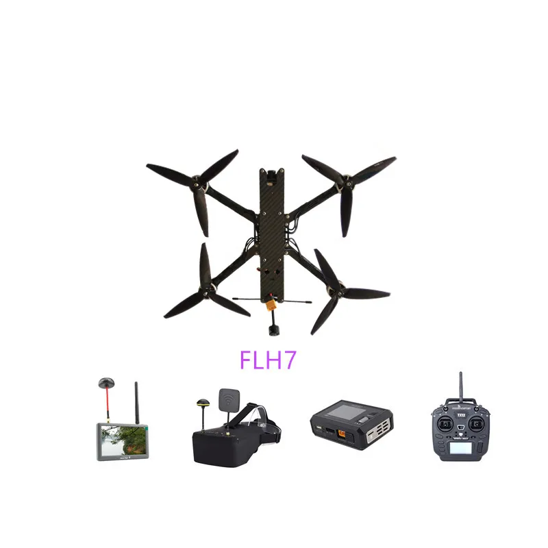 FLH7 FPV drone  7-inch  Can mount 2kg Flight distance 7km   Flight speed 120km/h ELRS Micro 915 Quadrotor aircraft frame kit