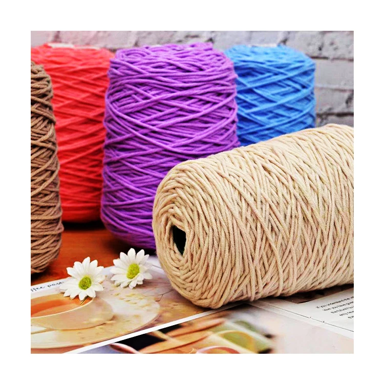 wholesale price Various colors 8 strand Soft acrylic Worsted DIY  hand Knitting Baby Yarn Thick Milk Cotton For Crochet tufting
