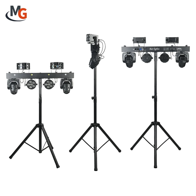 Professional Dj Light New Bar Lighting 4pcs 12x1w RGBWA 5in1 LED Moving Head Par Effect Light With Stand for Disco Party Stage