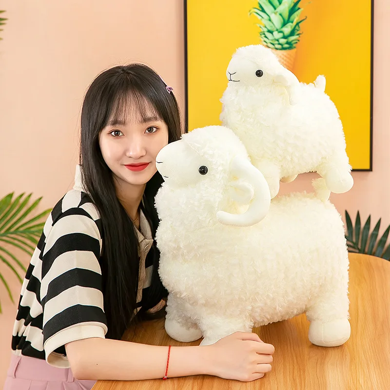 Free sample 10 Wholesale Super Soft Standing Lamb Toy Plush Stuffed Animal Sheep Goat Toy