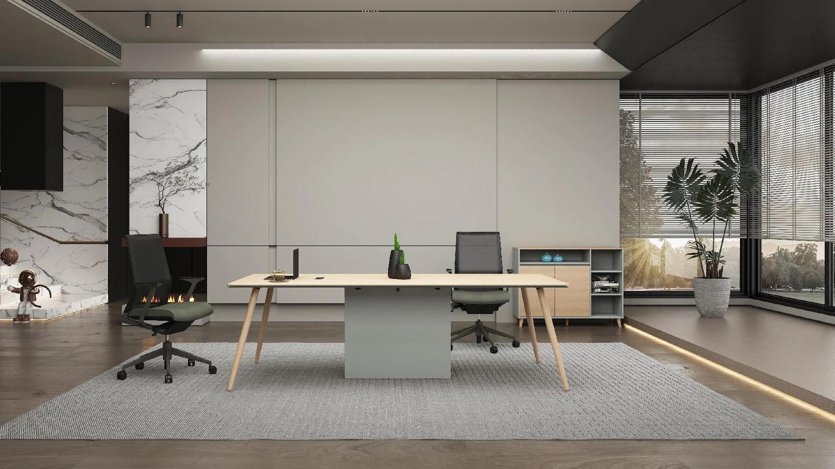 Высококачественный современный менеджер МДФ исполнительный эргономичный офисный персонал рабочая мебель стол для рабочего места