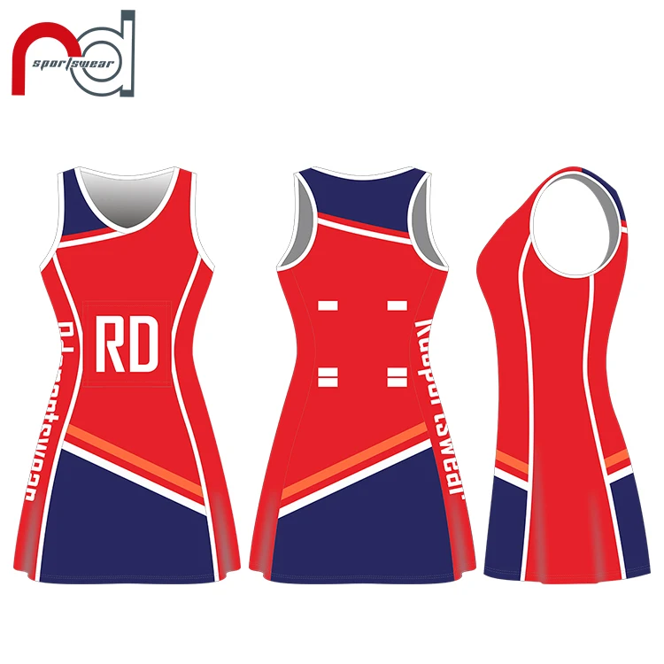New Style Logo Girls Fashion Custom Team Netball Sportswear Sublimation Logo Netball Dress