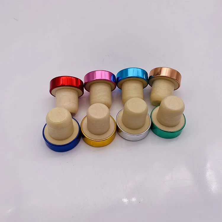 Good Quality Custom Wooden Bottle Cap Oil Stopper Polymer Cap Wine Cork Cap Factory Direct Sale