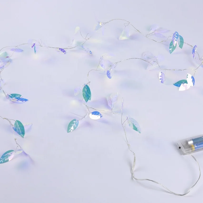 Factory Direct Sale Waterproof Colored Leaf Shape Lights Wedding String