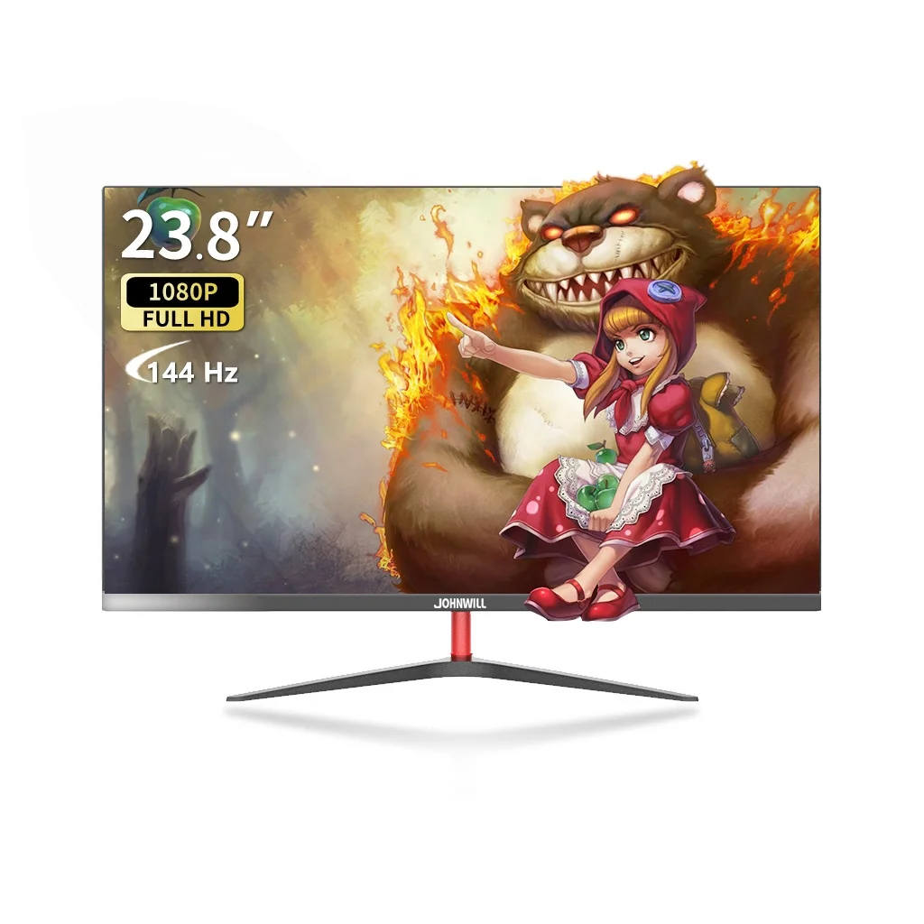 
24 inch Full Viewing Angle 1920x1080p Narrow Bezel 144hz Gaming Monitor with HD-MI/VGA input for Laptop/PS3/PS4/X-Box/PC 