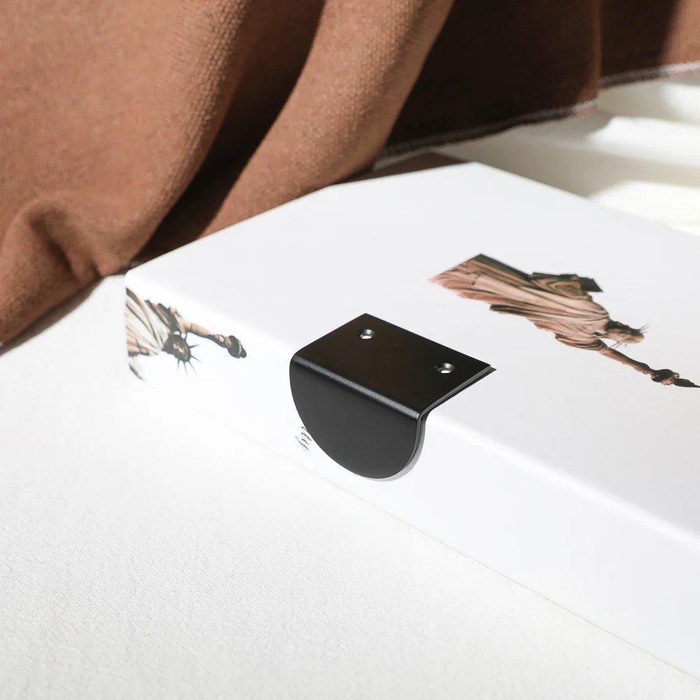 Invisible Edge Half Round Cabinet Handle Pull Exquisite Solid Brass Kitchen Hardware Classic Furniture Handle for Cabinet