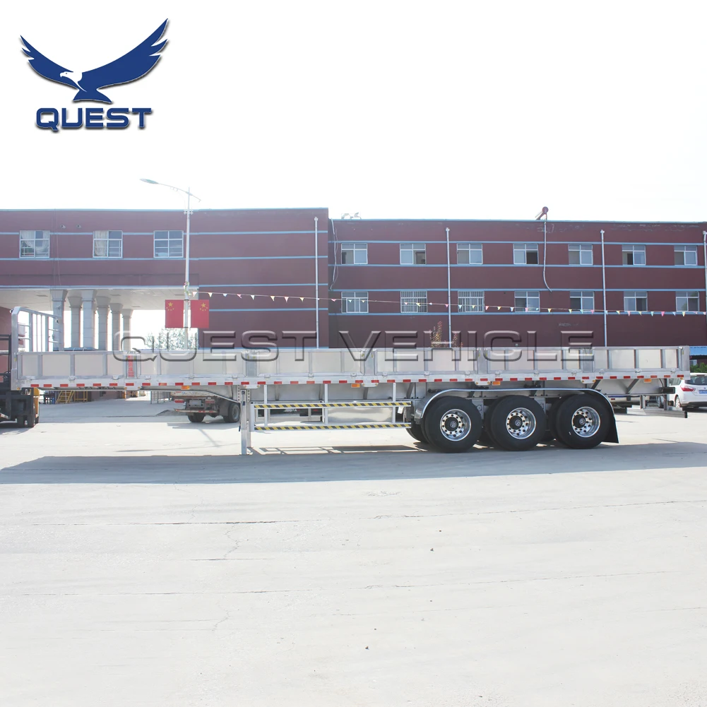 40ft 45ft Aluminum ally Side Wall Semi Trailer flatbed curtain side panel Cargo Trailer for sale