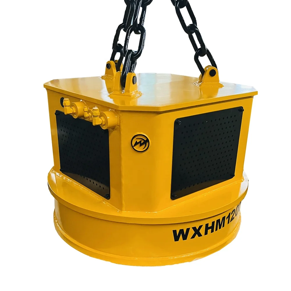 Yantai Weixiang 20Ton, 30Ton, 40Ton Steel Scrap hydraulic excavator Lifting electro Magnet