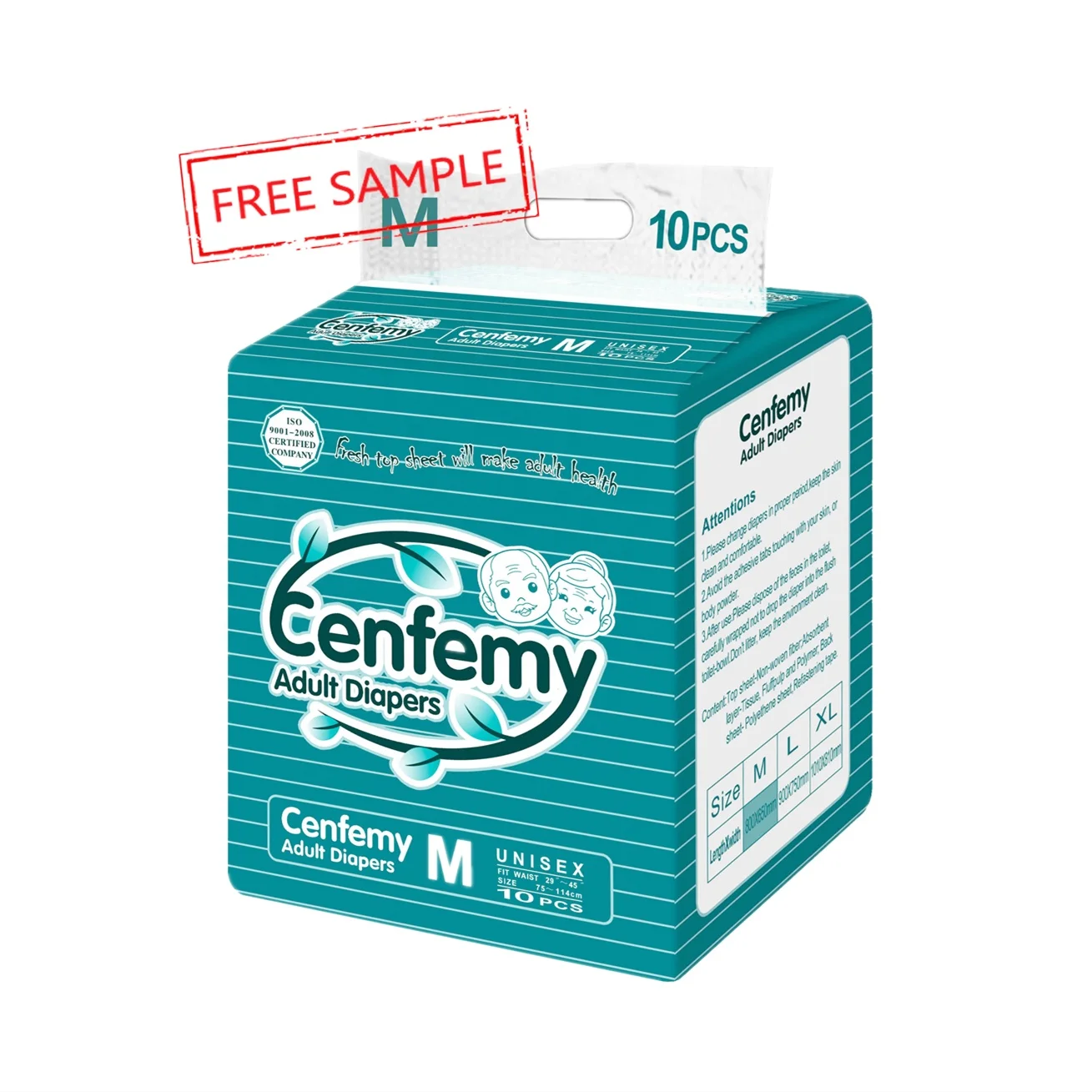 Disposable Wholesale Customization 3D Leak Dry Surface Cheap Adult Diaper Manufacturer Price Free Sample Diapers For Adult