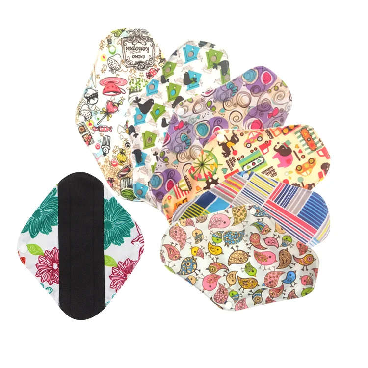 Тканевые менструальные Многоразовые моющиеся прокладки Pororo, органические бамбуковые хлопковые гигиенические прокладки, оптовая продажа для женщин