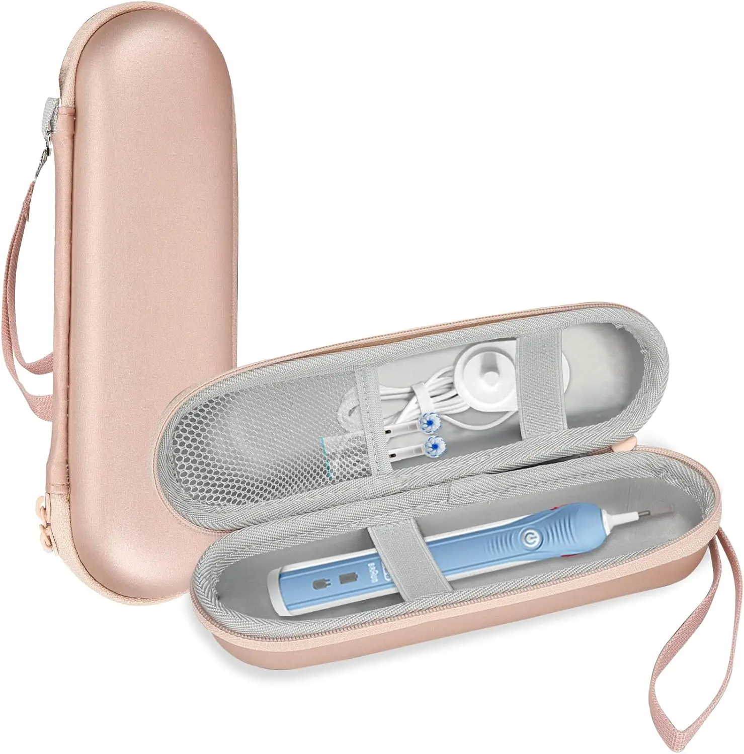 Oral-B/защитная чистая розовая электрическая зубная щетка, EVA чехол держатель для хранения с сетчатым карманом для аксессуаров