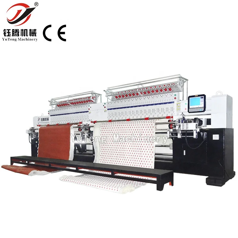 High speed multi head quilting embroidery machine