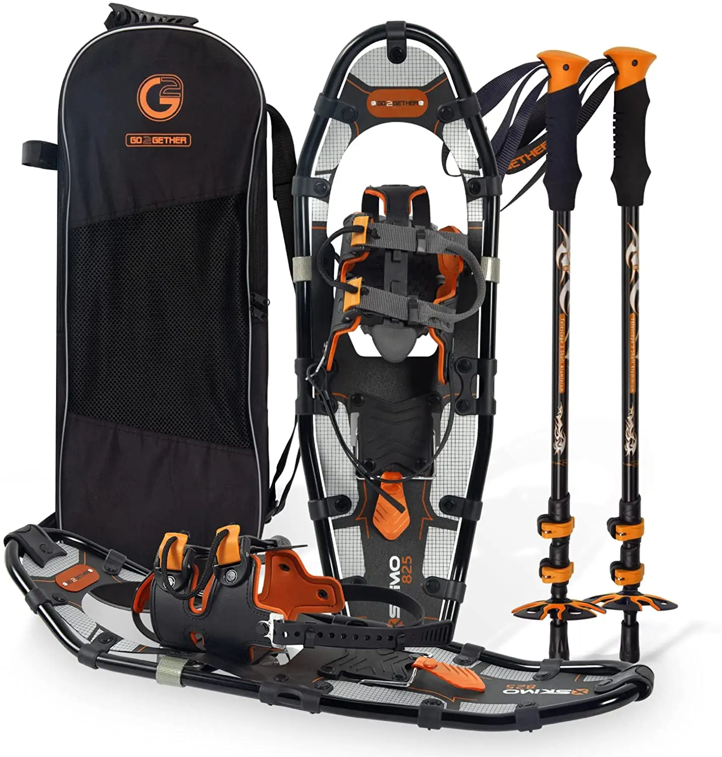 Anti slip Aluminum All Terrain Mountain Foam Padded One-pull Binding Hiking Snowshoes