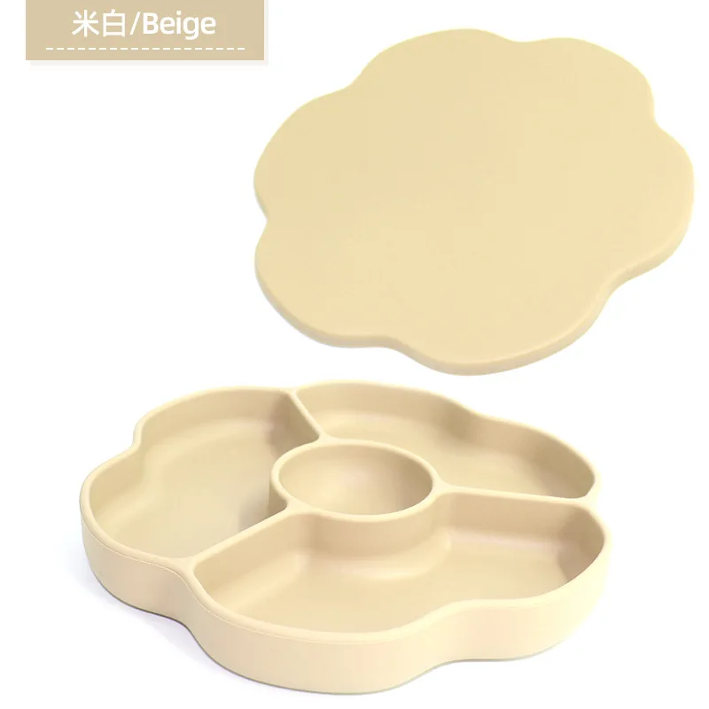 Safe Bpa Free Flower Natural Baby Silicone Feeding Plate
