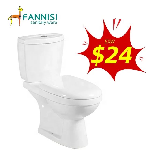 Принадлежности от поставщика дешевый туалет из двух частей с комплектом раковины для