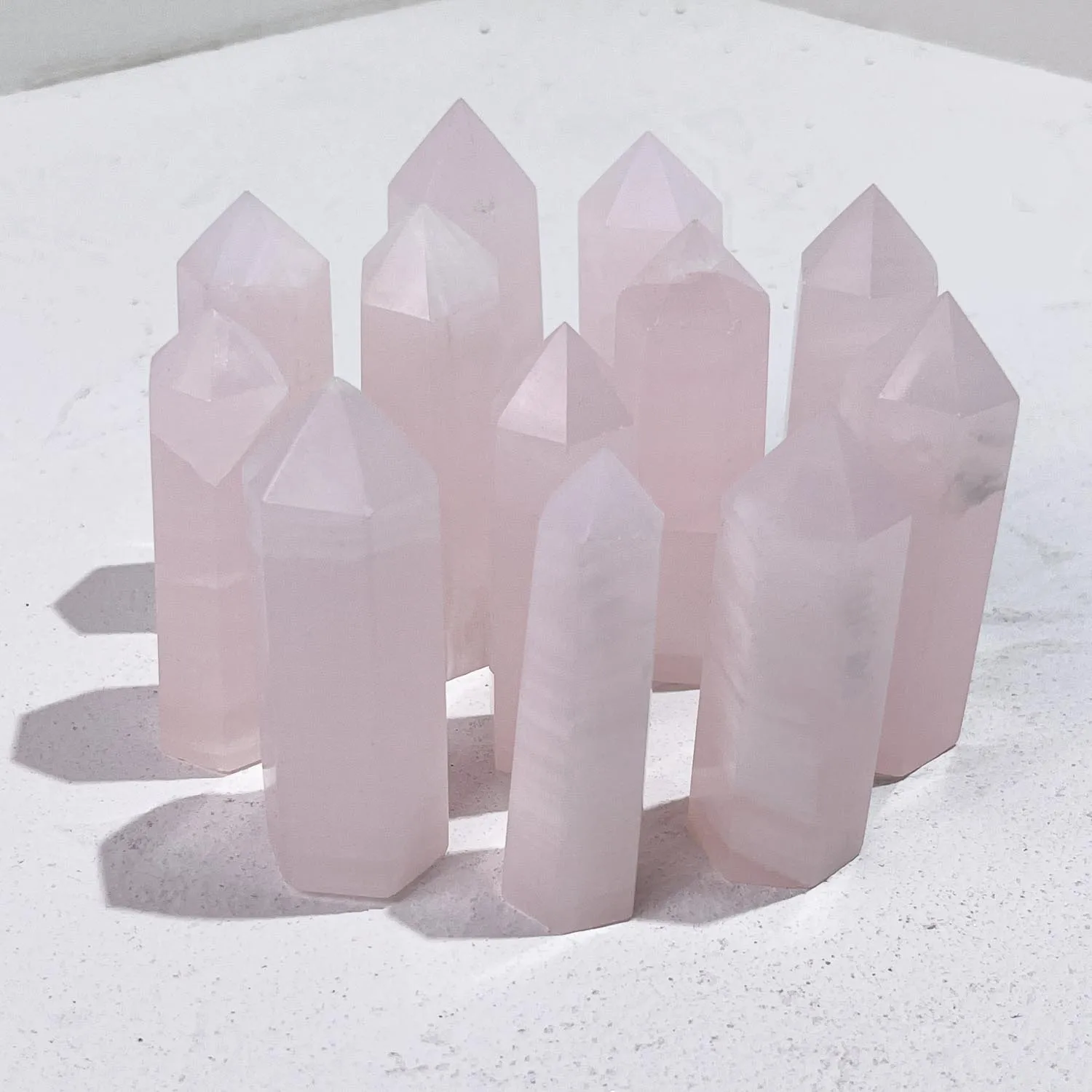 Wholesale Crystal Towers Bulk Mahangini Calcite Clear Crystal Point Aura Quartz Point Crystal Chakra Points for Healing
