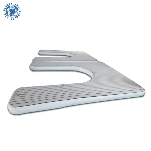Factory Sale Durable Floating Dock Inflatable Dock Station U Dock With Teak Surface