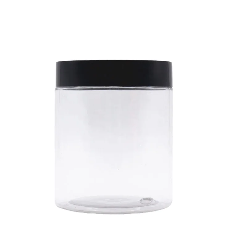 Empty 100 120 150 200 250 300 500 ml cosmetic Cream plastic PET wide mouth jar 4 oz 8 oz plastic pots for facial care/body oil