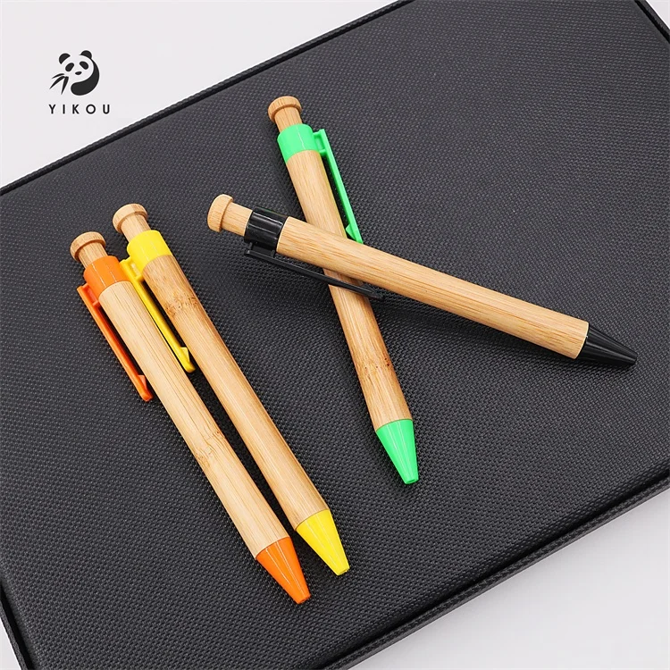 
wholesale cheap wood pen ball point eco friendly bamboo ball pen with custom logo printed 