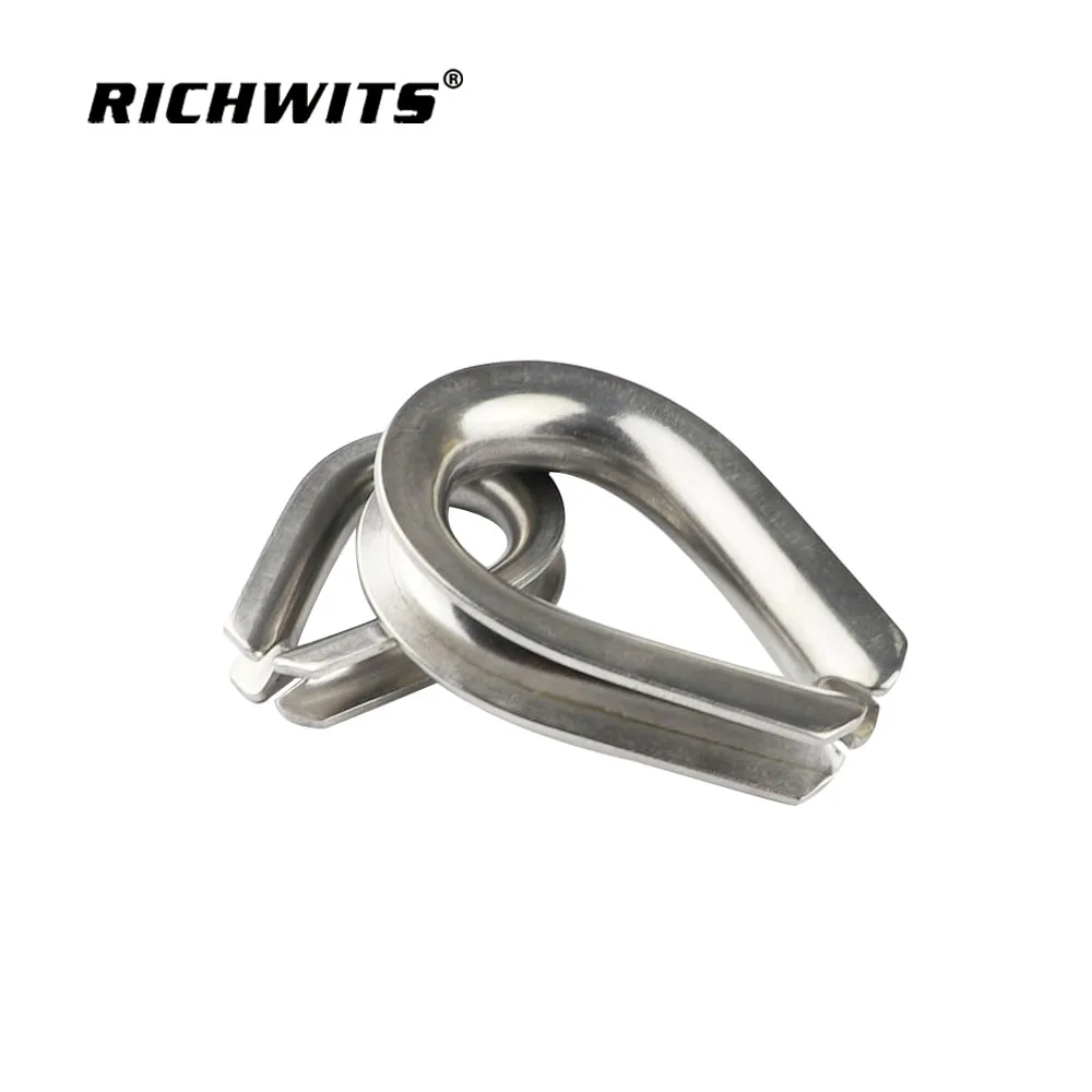 metal hardware thimble for wire rope cable stainless steel 316 rigging marine round thimble