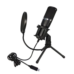 PC Microphone,USB Condenser Microphone with Tripod Stand for Recording,Gaming,Chatting,Skype,MSN