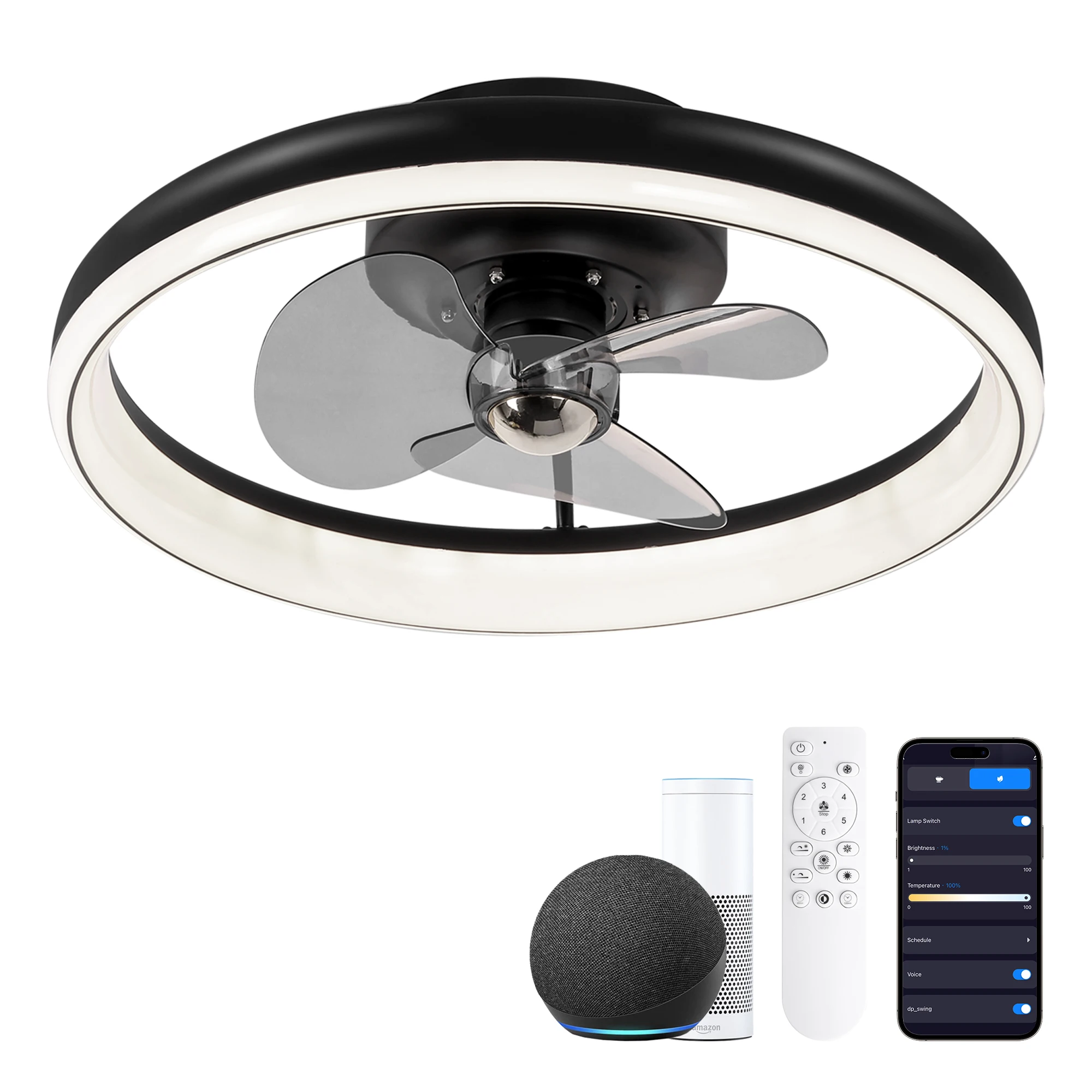 110v NEW Ceiling Fan Fans with Lights Remote Control Bedroom Decor Lamp Silent Modern Ceiling Fan Light