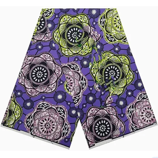 Wholesale Cheap African Wax Print George Fabric Colorful Ankara Cotton Spandex Fabric for Earrings