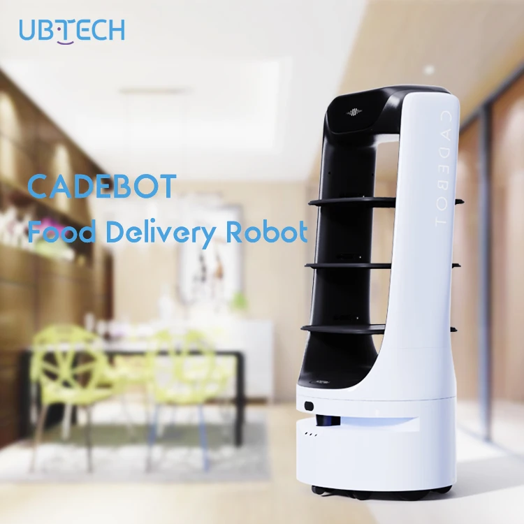 Intelligent Food Delivery Service Robots Automatic Navigation Remote Control Food Truck Restaurant And Hotel Use
