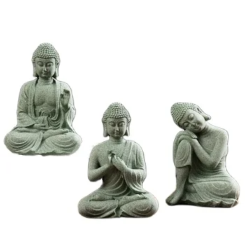 Buddha statue figurine one piece Decor for Home,Garden,Patio Decoration,blue sandstone 12cm miniature figurines for sale