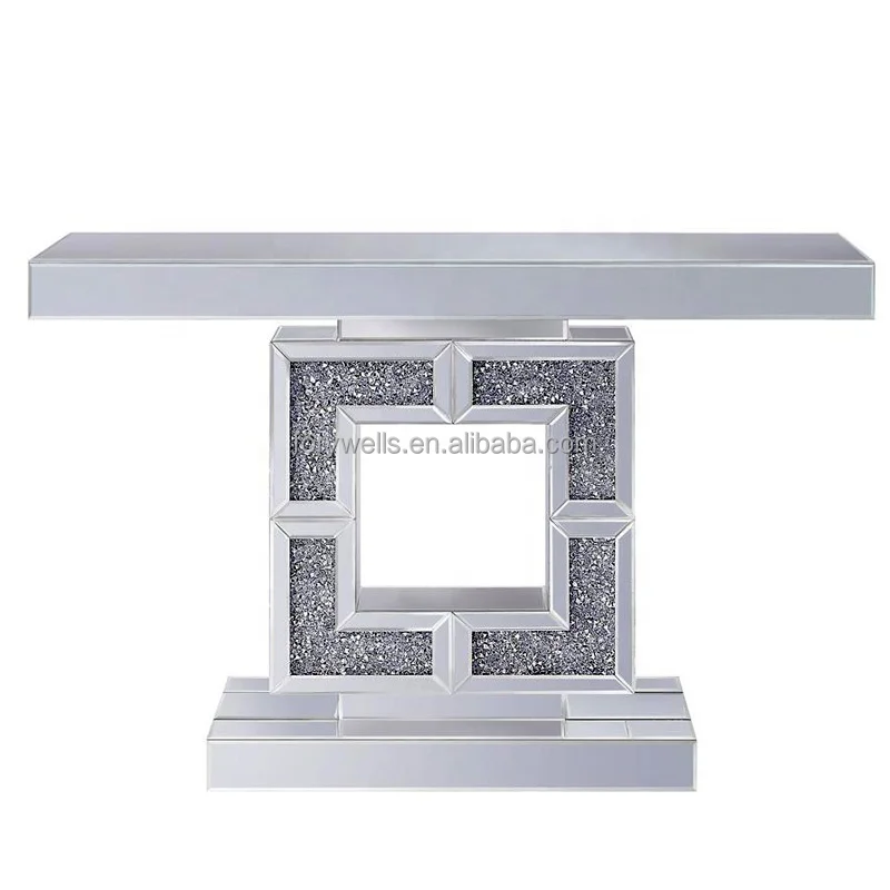 Ornate Mirrored  Tables Modern Luxury Mirror Console Table